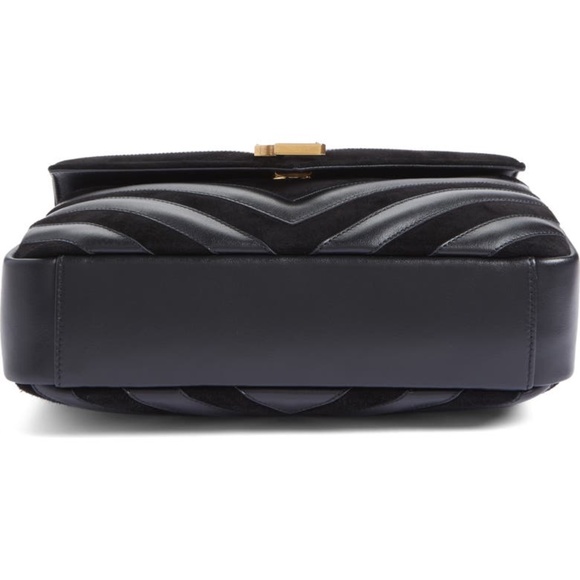 SAINT LAURENT Medium College Patchwork Suede & Leather Shoulder Bag - Picture 3 of 15